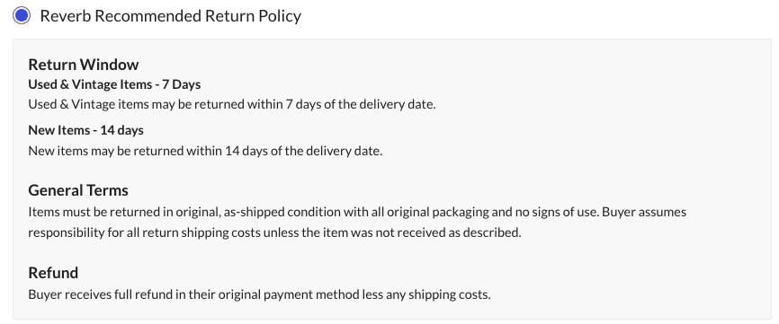 Return Policies