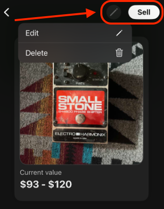 iOS detailed view