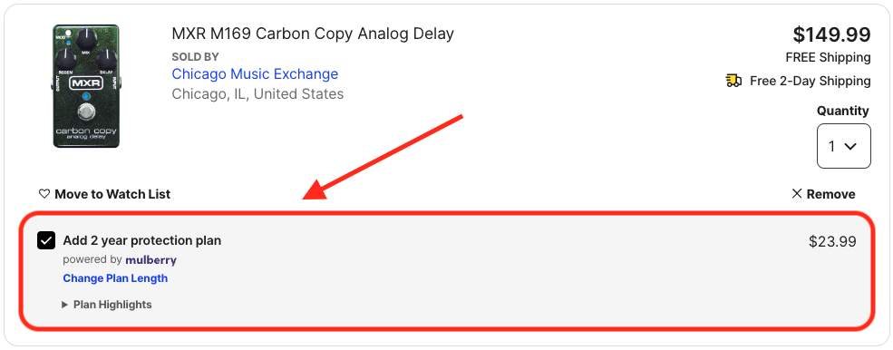 add Mulberry Protection Plan