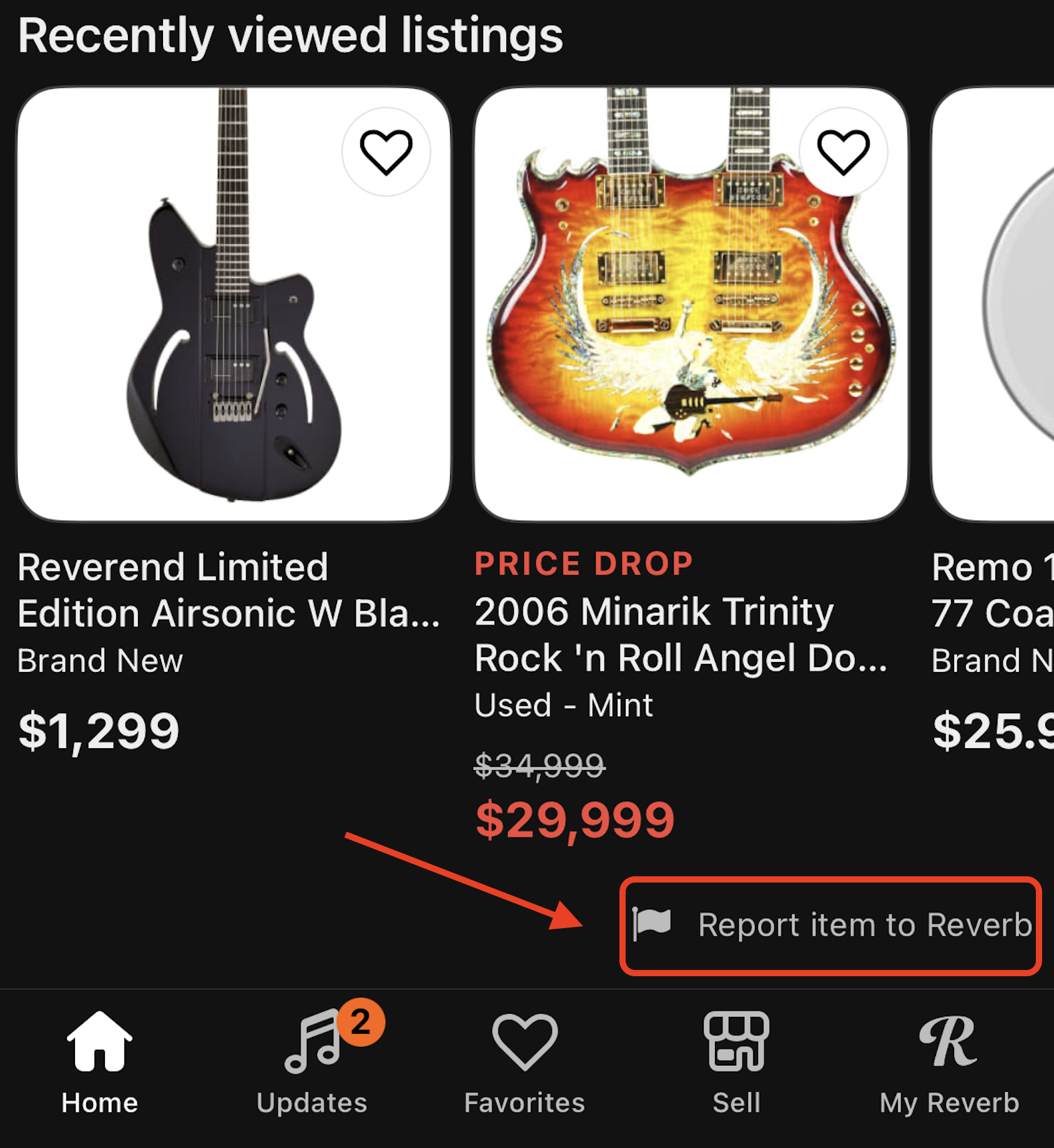 Report Listing Screenshot