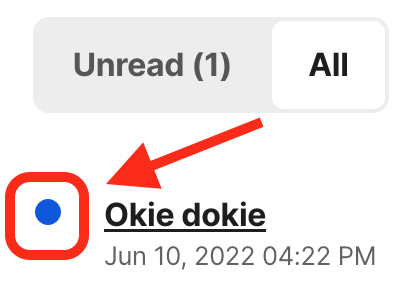 Read/unread messages