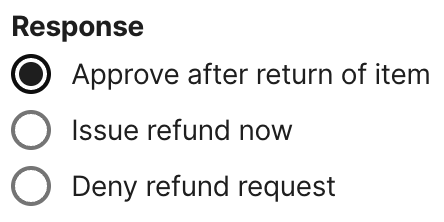 Respond to buyer's refund request