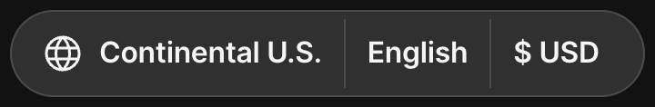 Changing currency on web